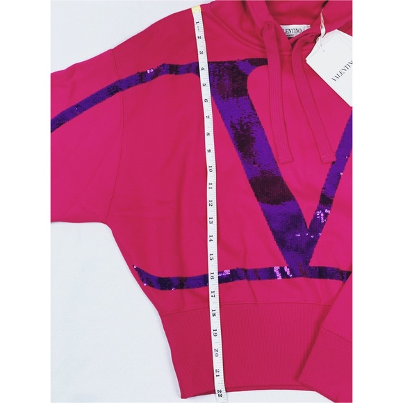 Valentino VLOGO Sequin Embellished hoodie pink - Picture 9 of 15